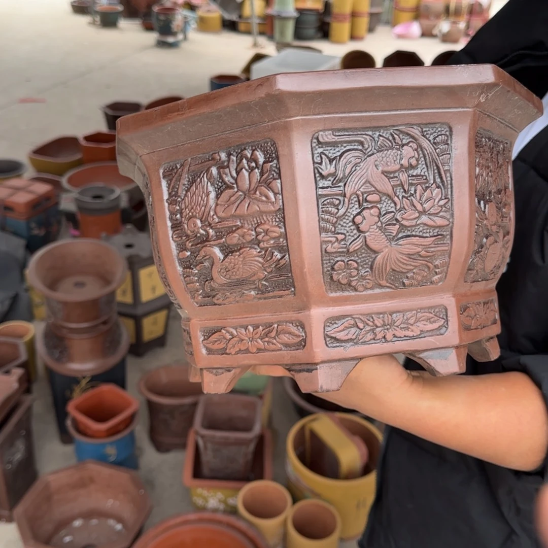 紫砂花盆口径27.17口径