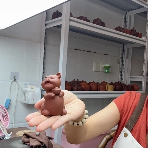 紫砂猪猪茶宠茶宠