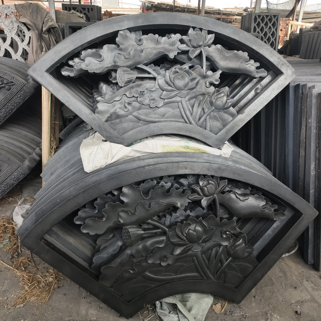 镂空扇形梅兰竹菊松鹤窗花仿古新中式