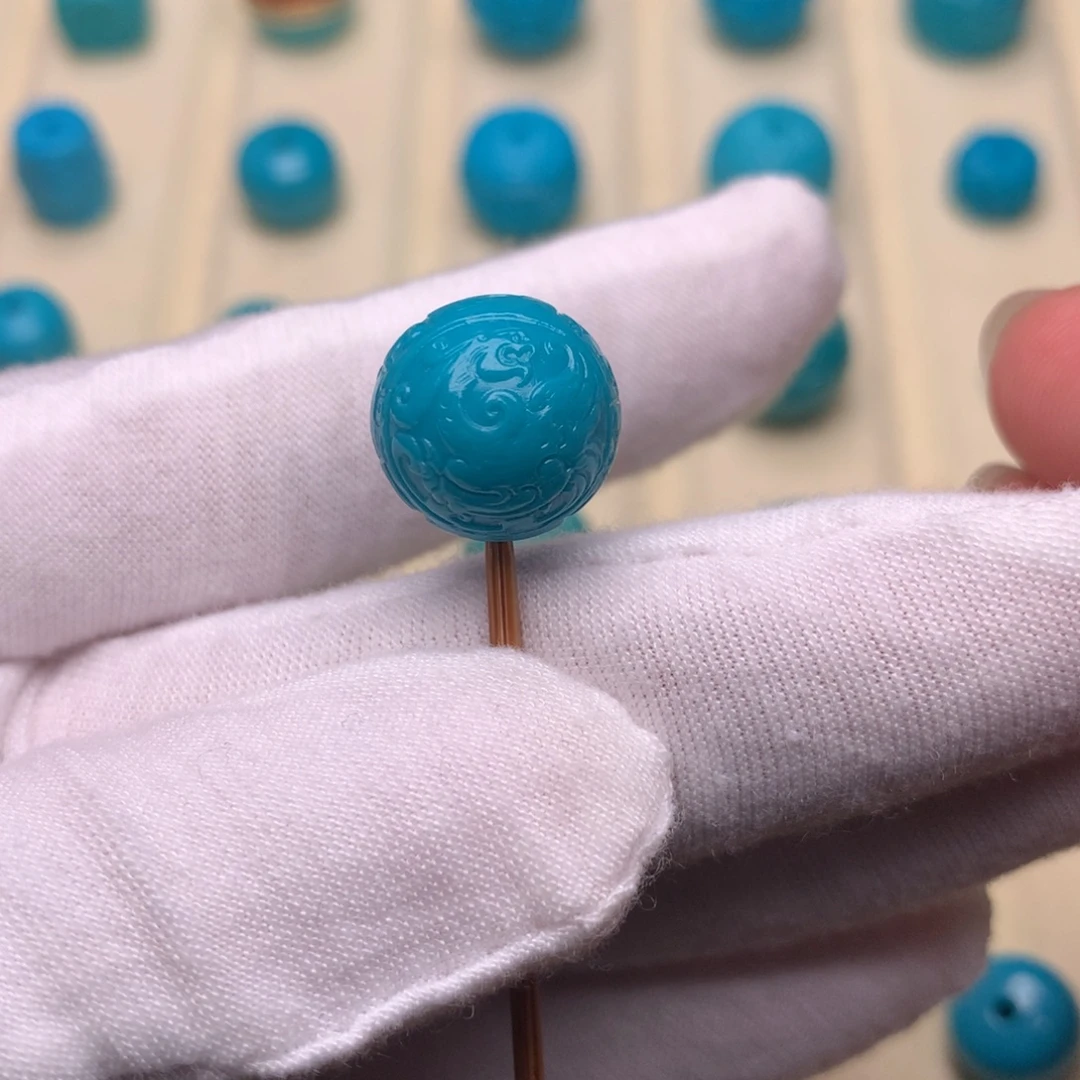 绿松石未镶嵌绿松石龙凤呈祥13.3