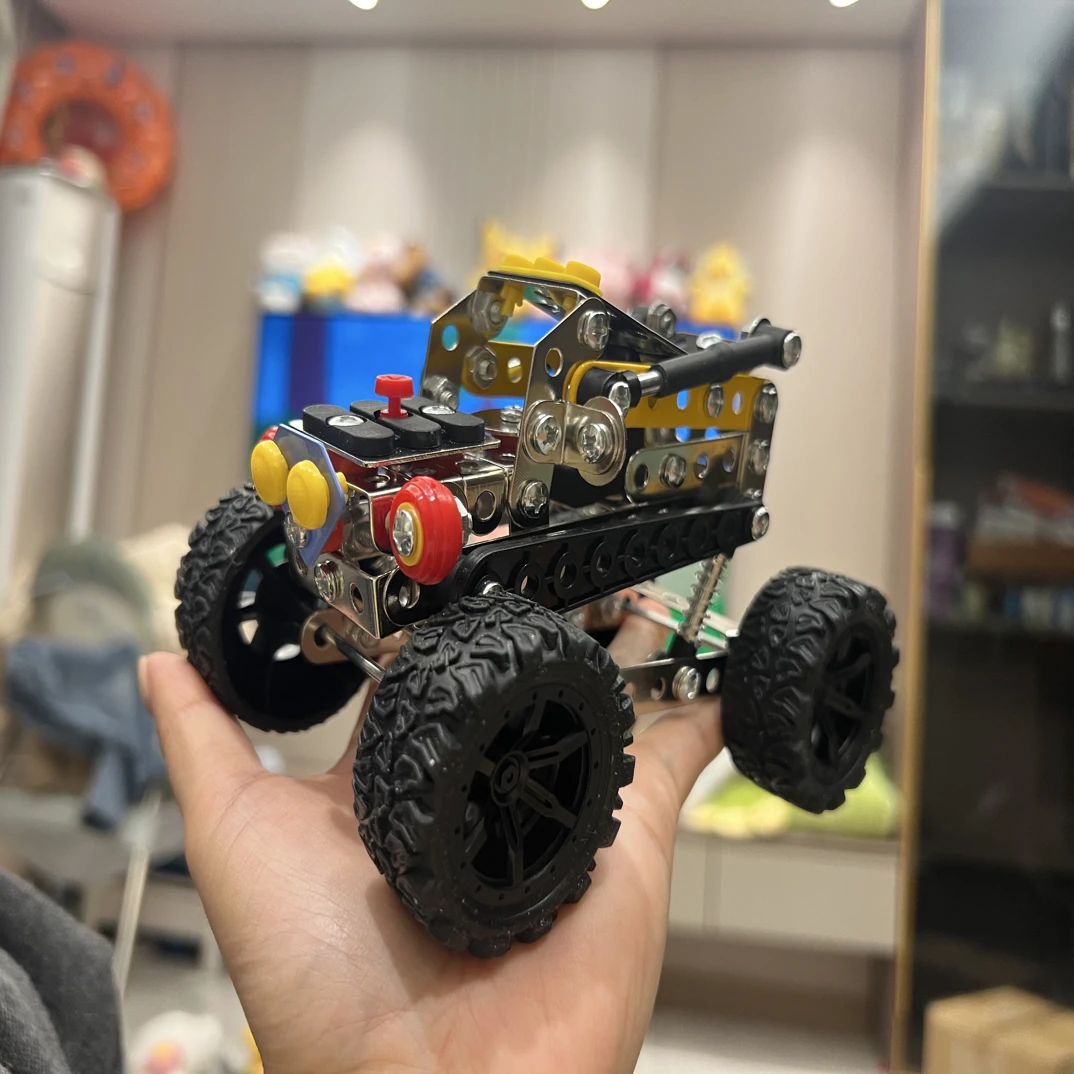 金属合金模型惯性DIY百变3D拼装大工程车玩具