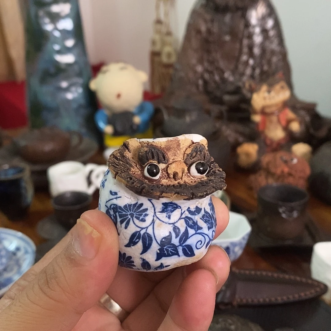 手工制作柴烧茶具