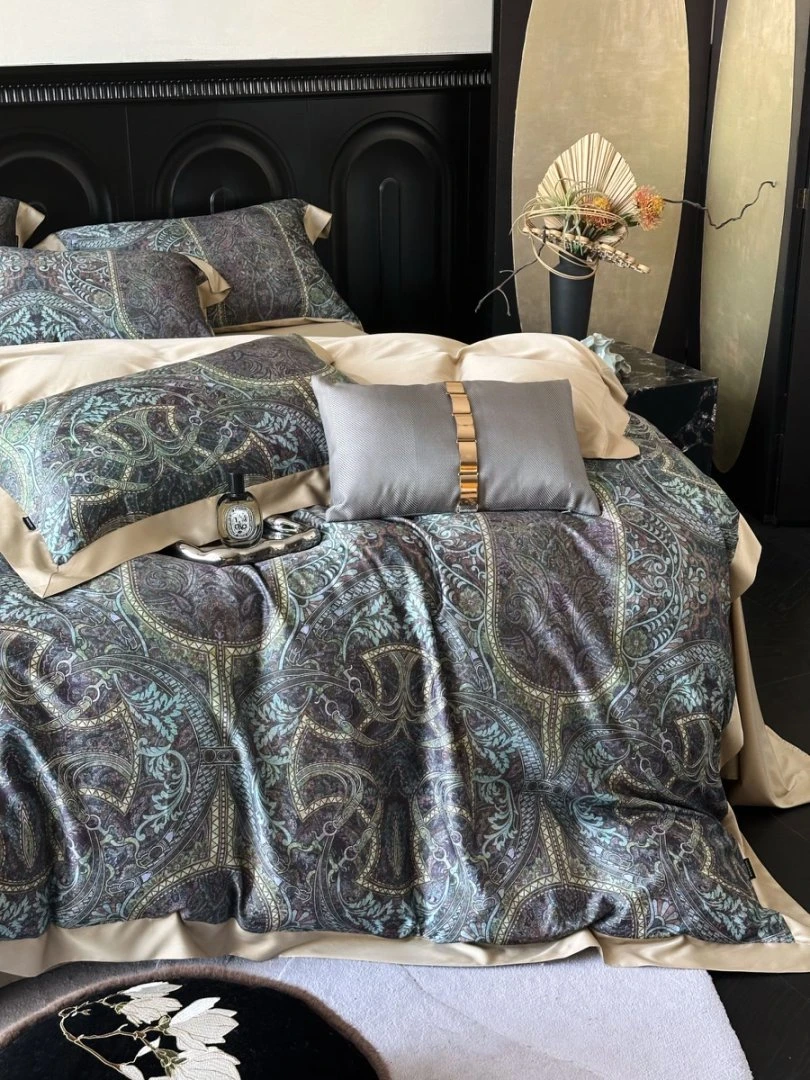 【LM佛洛伊-绿】新款设计师款超细旦天丝棉轻奢款四件套