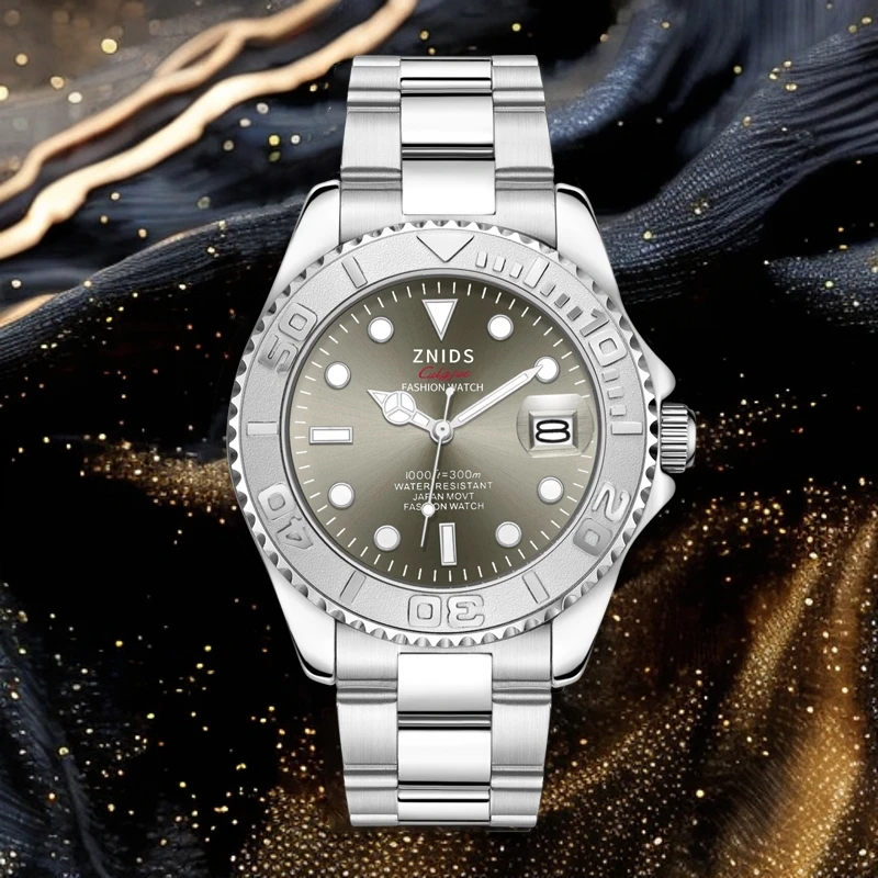 【专柜正品】--ZNIDS灰游艇--全新防水男款商务腕表XR-32