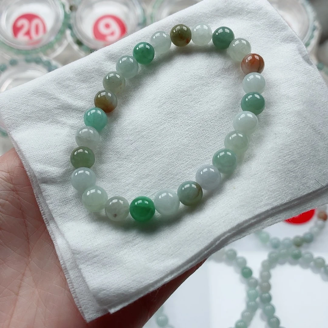 翡翠未镶嵌手链卡7.3（货尾）