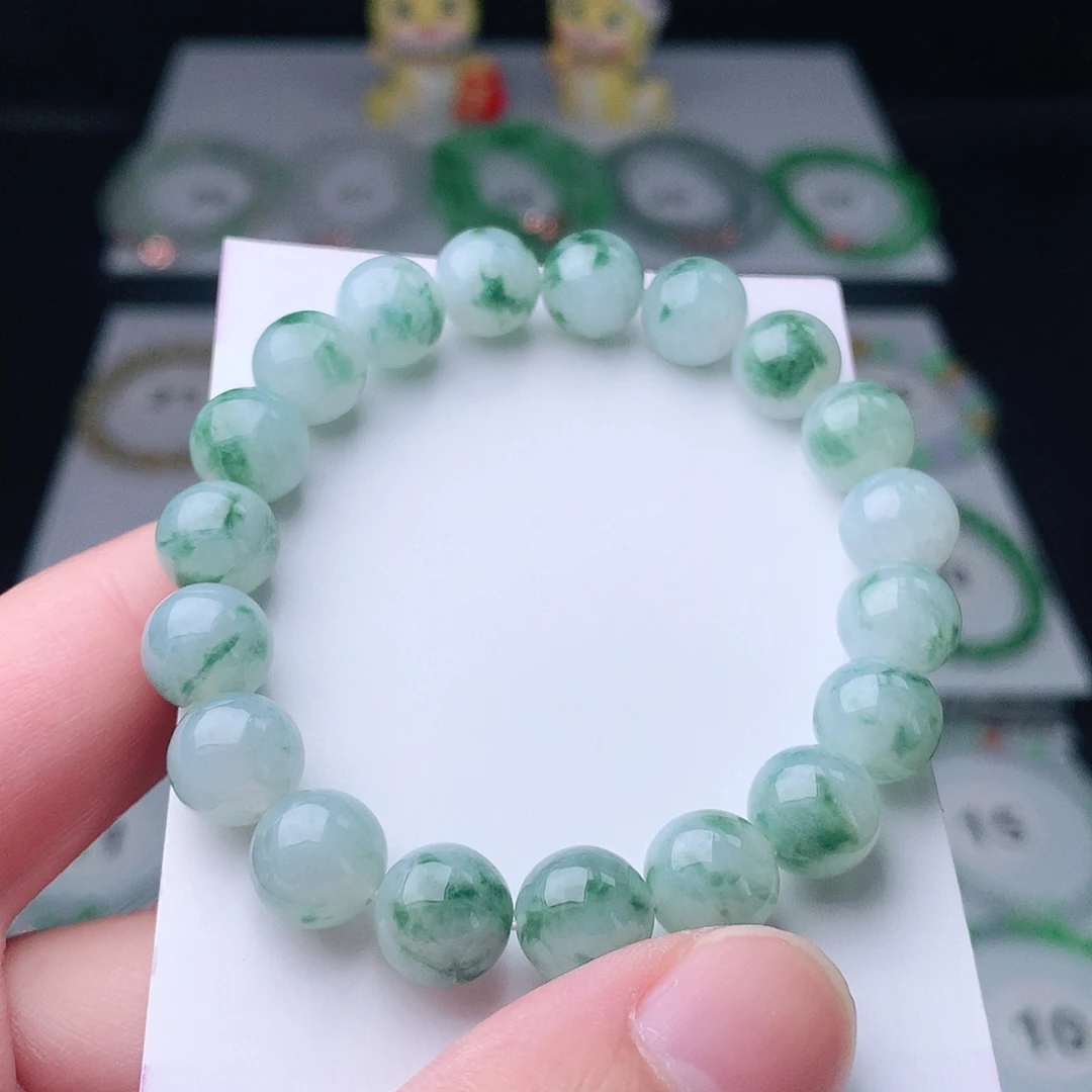 布***～翡翠未镶嵌手链翡翠