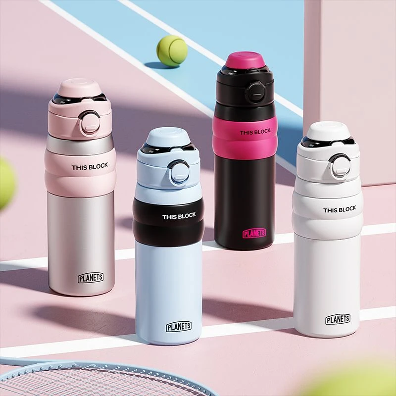 新款简约风轻奢车载保温杯双饮设计保冷大容量便携吸管杯杯子水杯