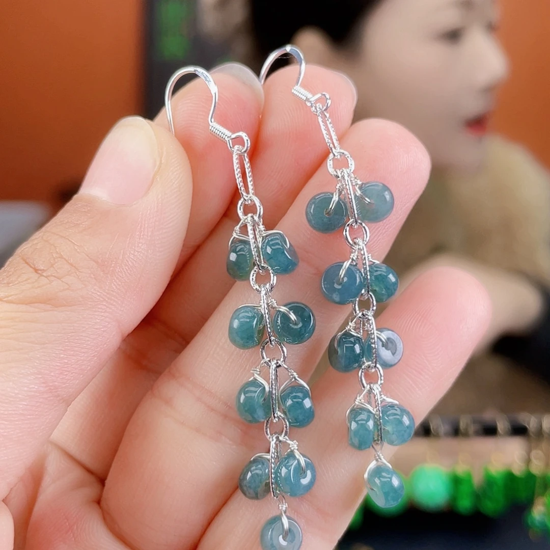 翡翠未镶嵌耳饰饰品