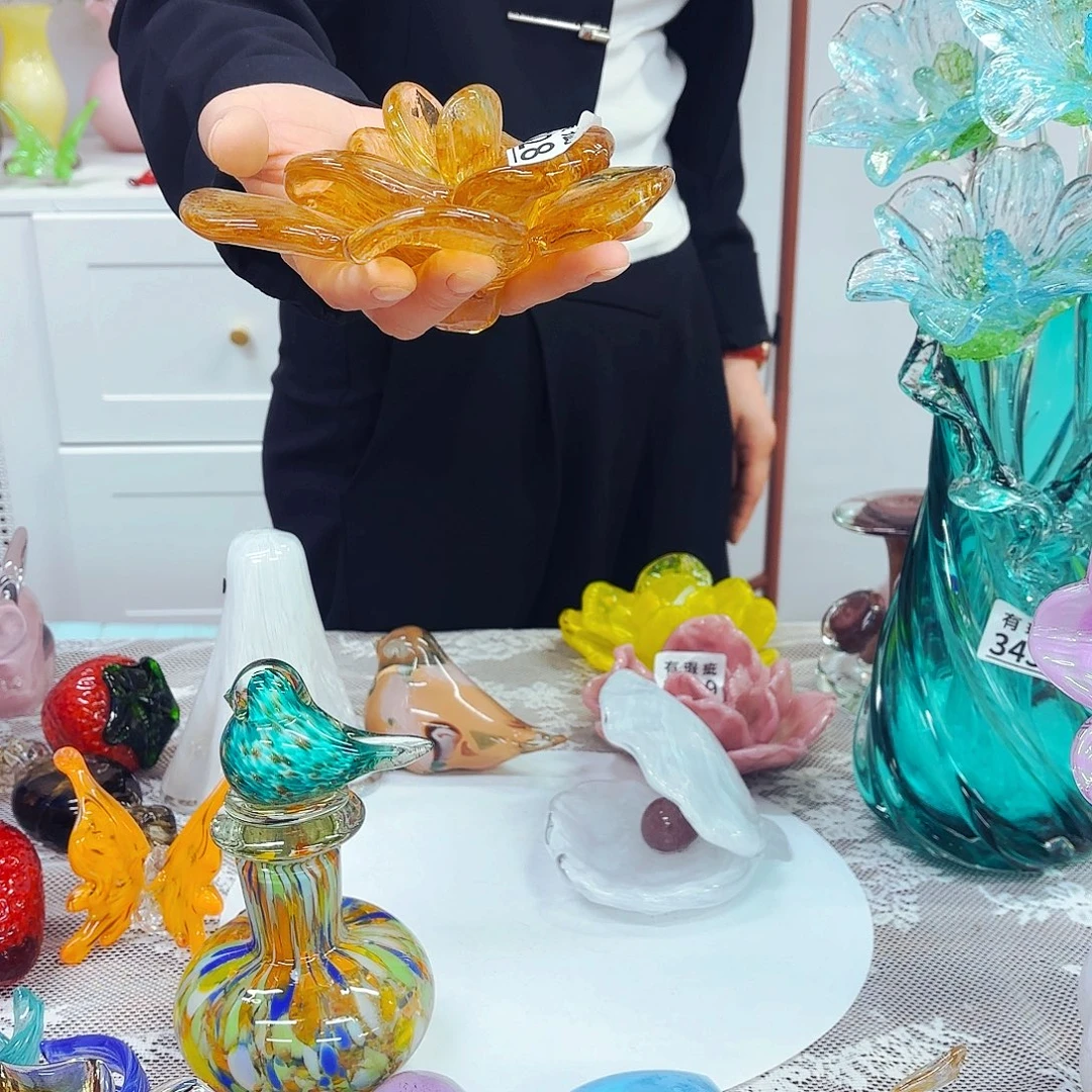 瑕疵开播福利退不换琉璃花瓶花器摆件