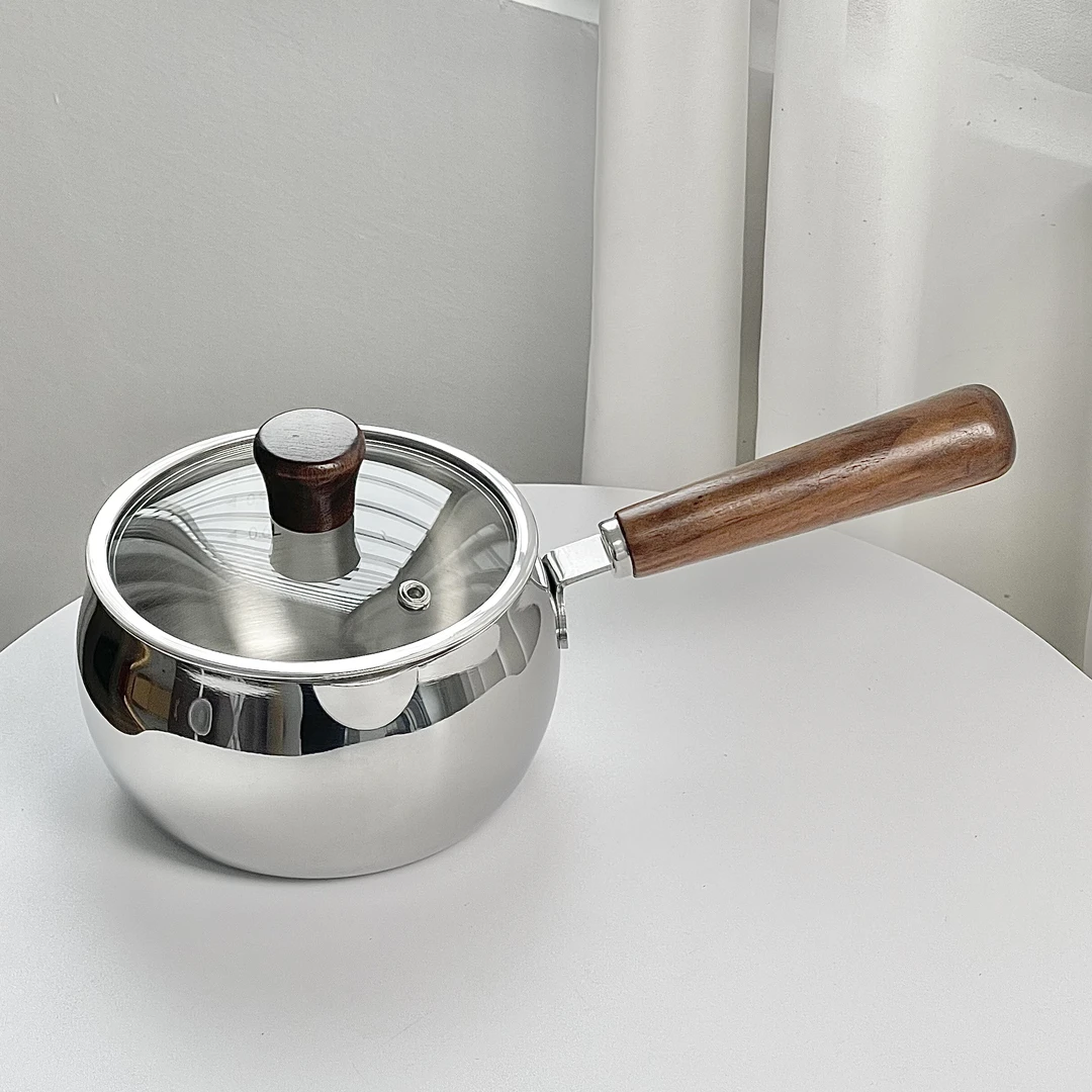 316不锈钢木柄奶锅单支装BT