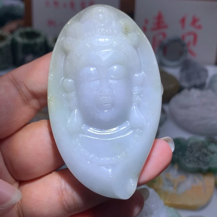 翡翠未镶嵌颈饰保真天然A货翡翠