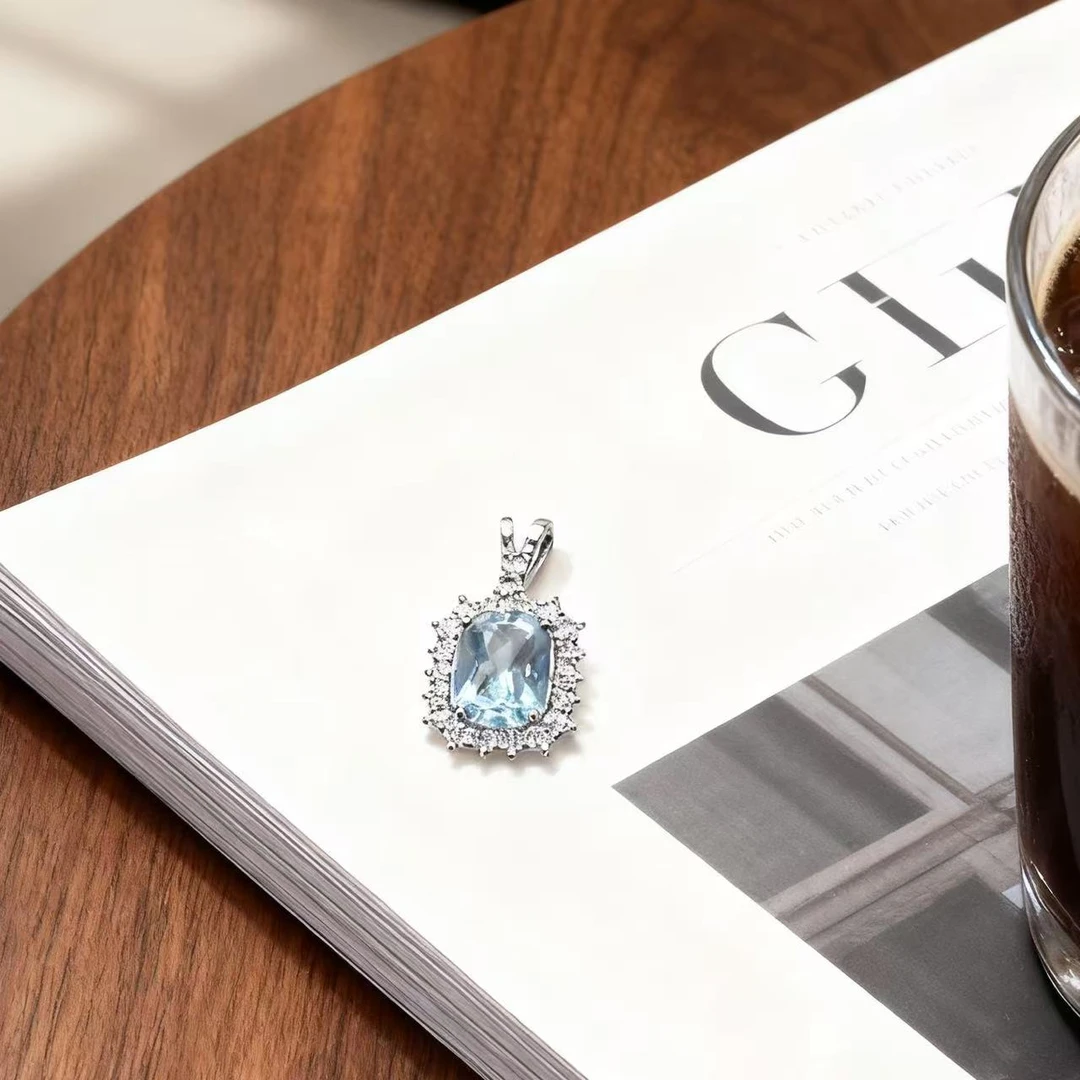 天然南非钻石吊坠方形-lx0106-1