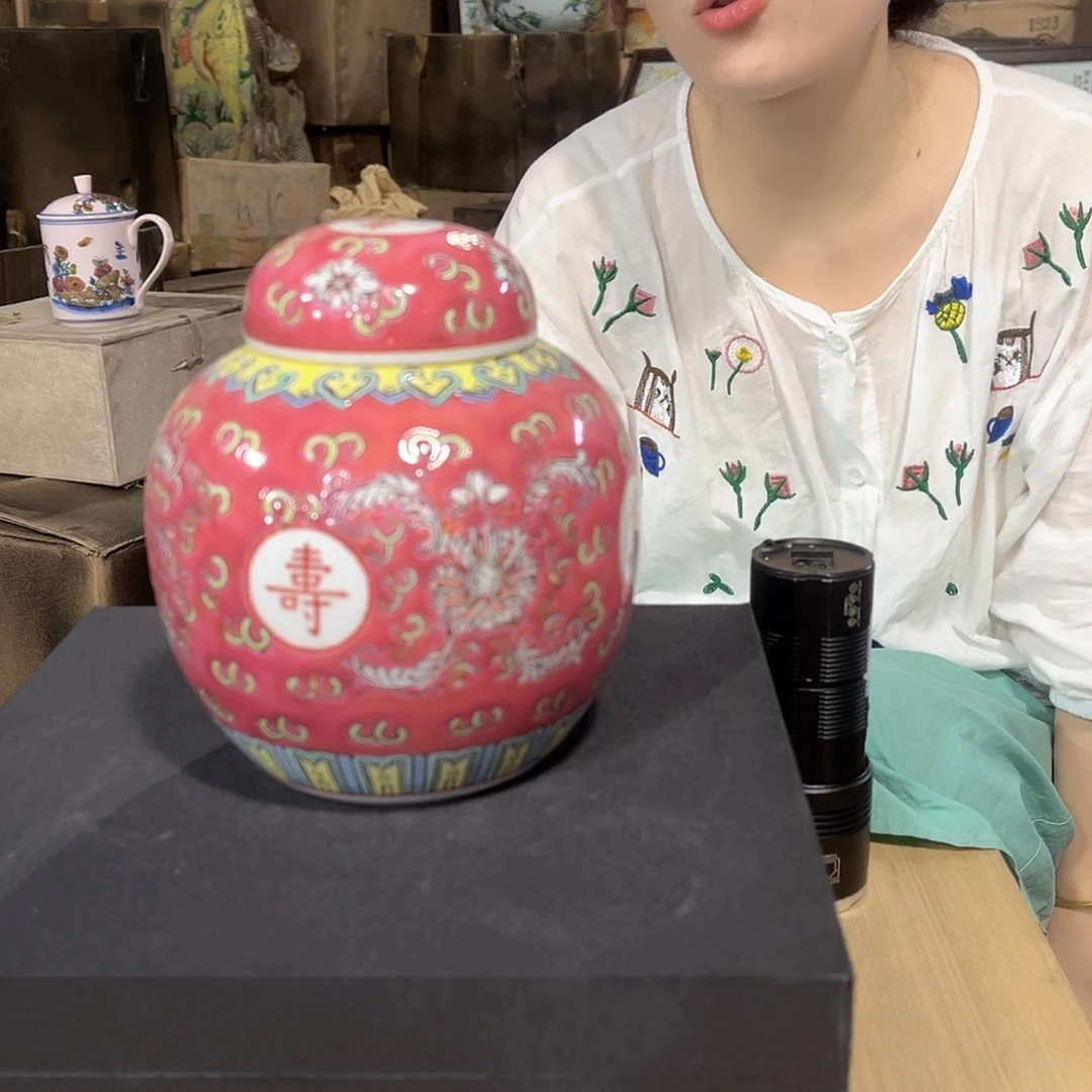 摆件//////景德镇陶瓷瓷器。茶叶罐。