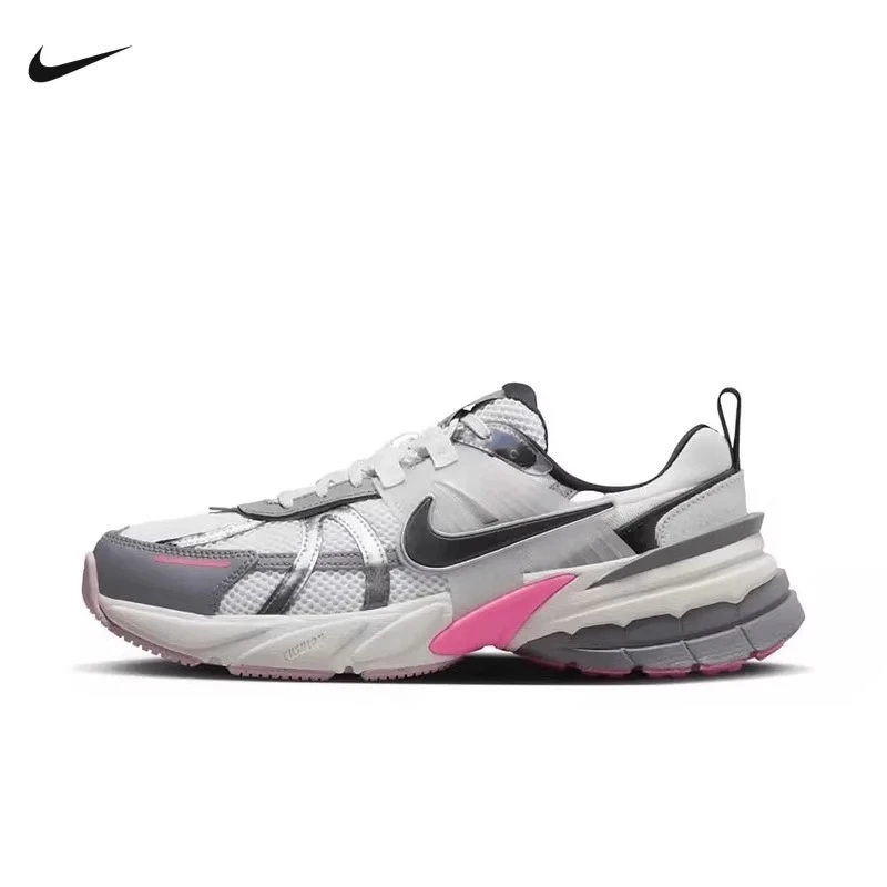 NIKE/耐克女鞋V2K RUN灰粉色运动鞋厚底轻便老爹鞋FZ5061100