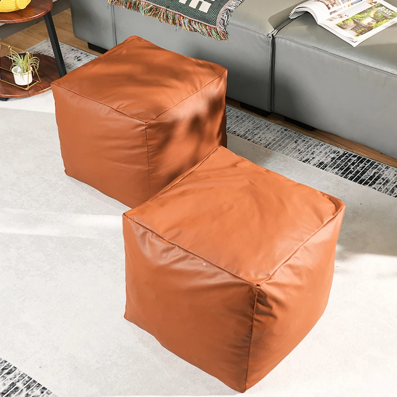 轻奢皮墩榻榻米地上坐垫客厅家用坐墩创意收纳袋蒲团坐垫飘窗坐垫