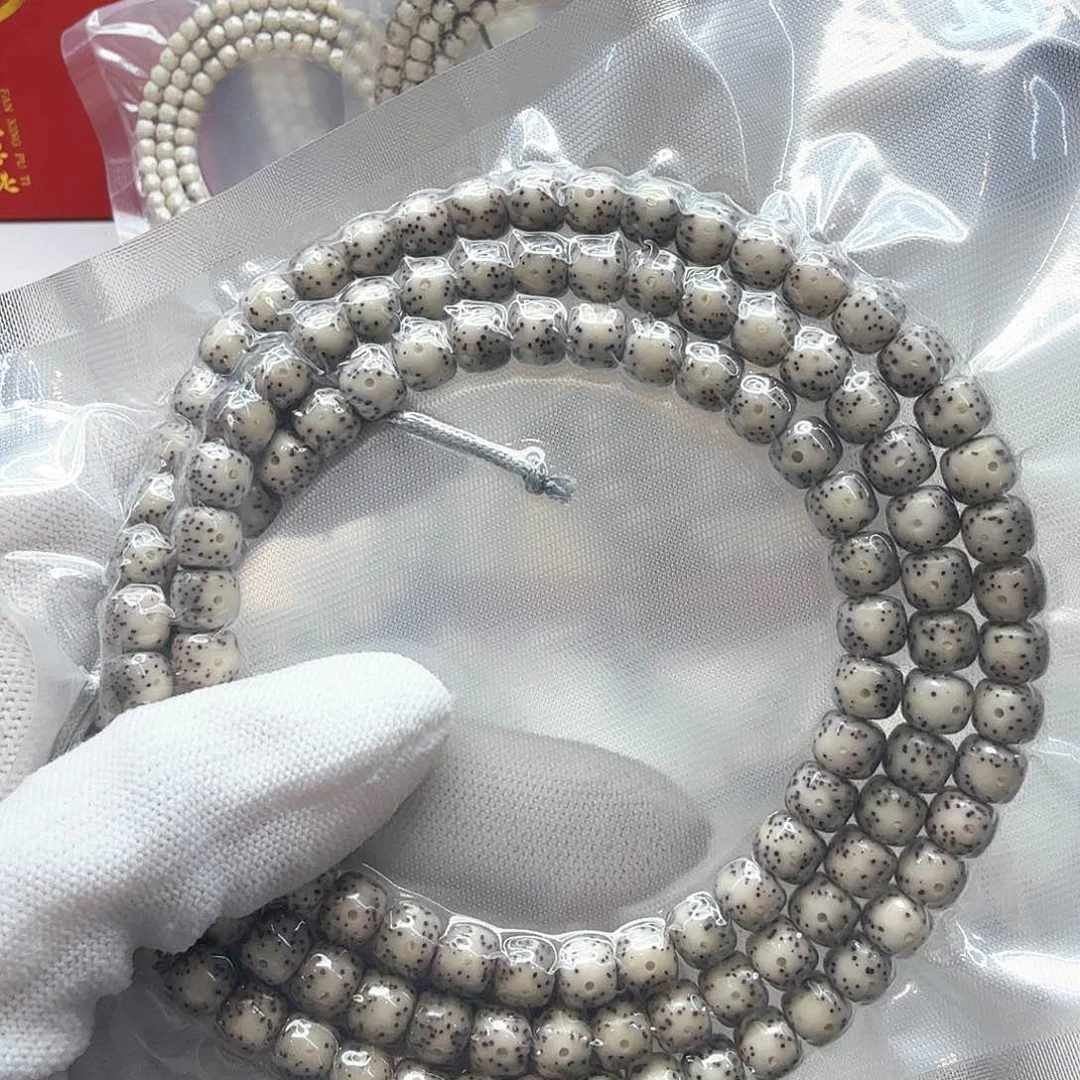 星月菩提吊坠7糯冰月留白8左右108