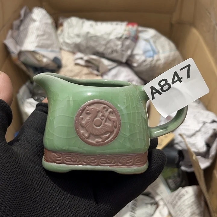 瓷片茶摆件工艺品摆件666