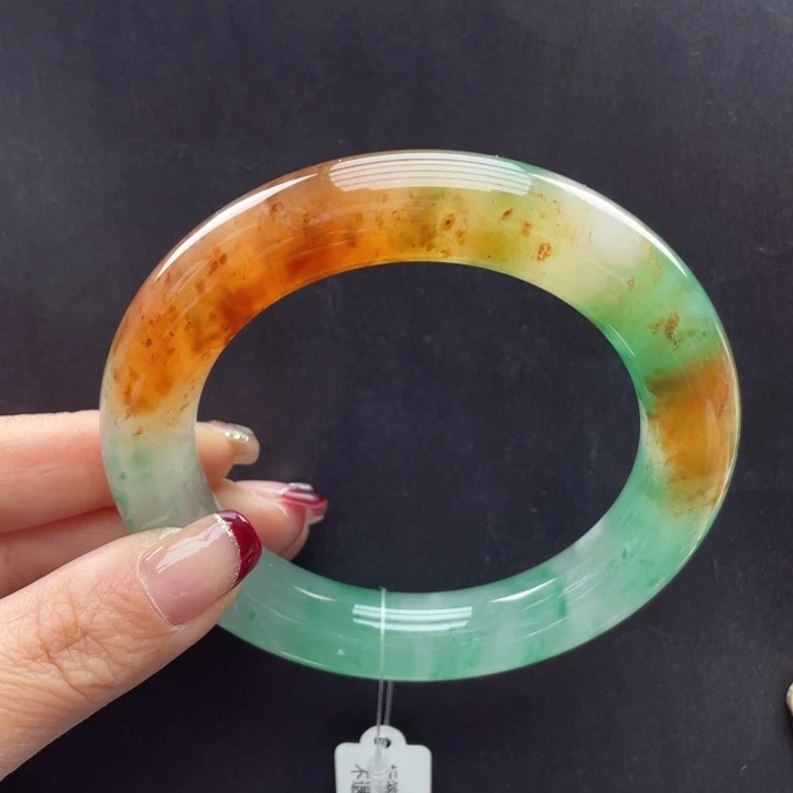 石英质玉手镯未镶嵌紫**叶