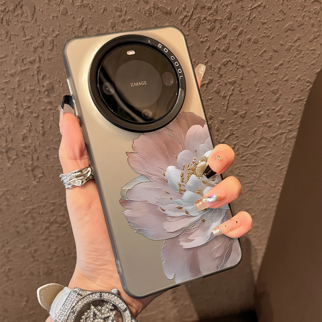 苏绣牡丹适用华为mate70pro手机壳mate60pro中国风渐变mate50创意