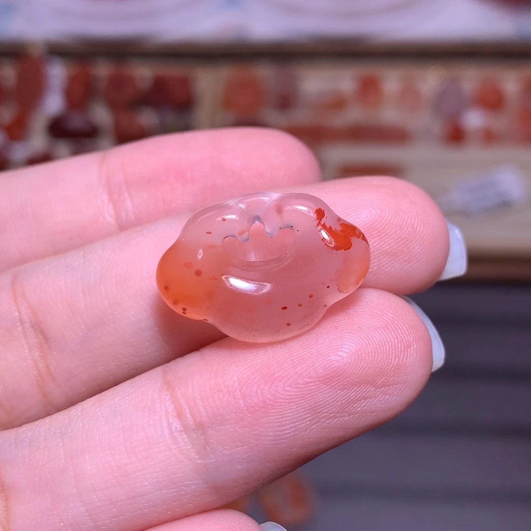 南红玛瑙未镶嵌珠宝半成品如意锁