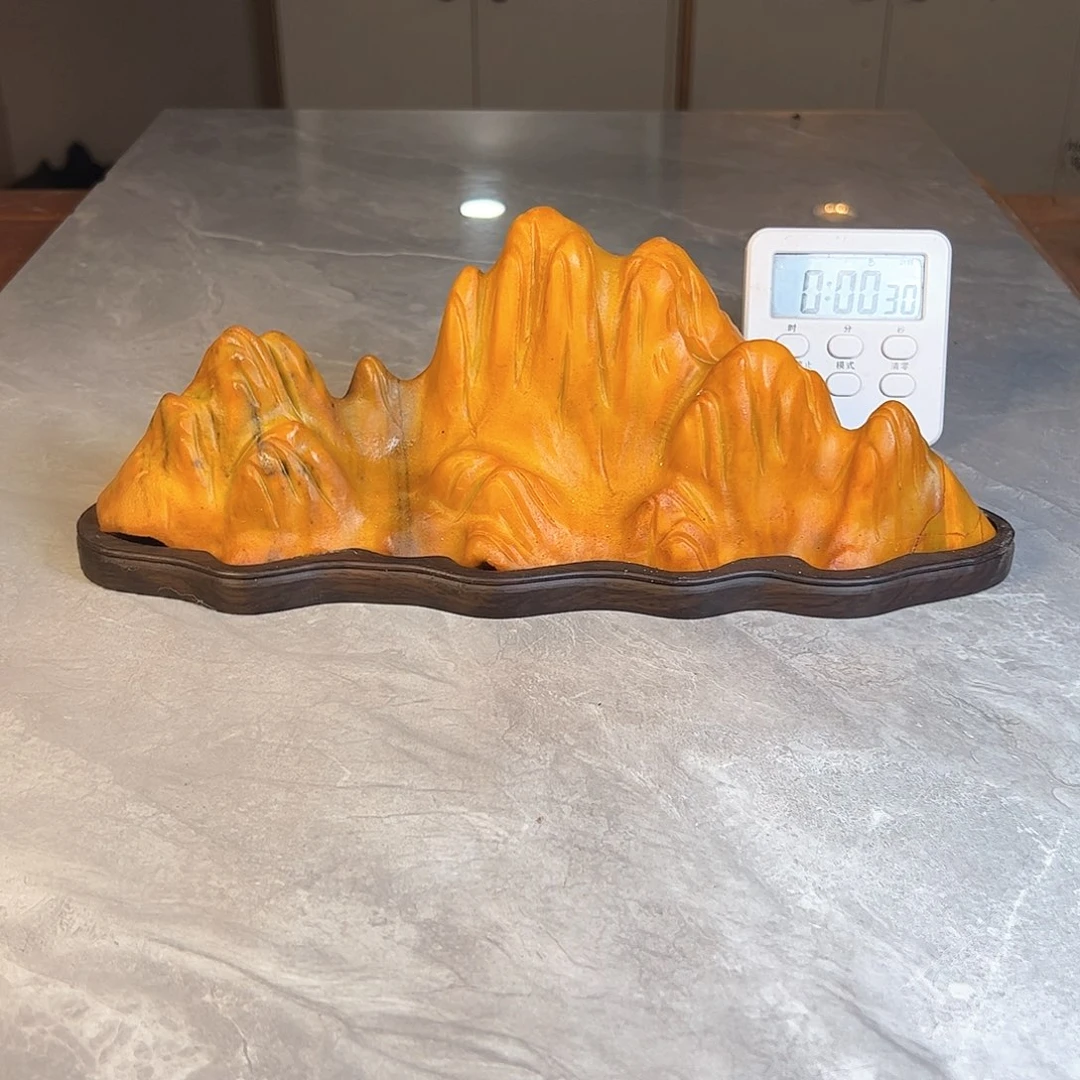 棋***姐灵璧奇石博览会摆件