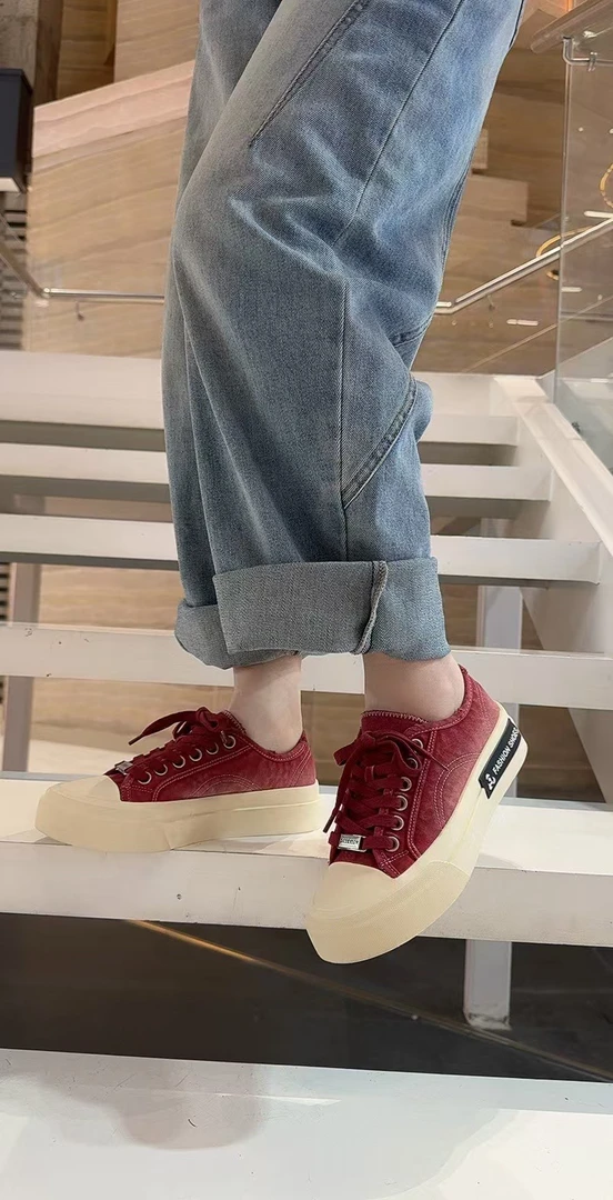 【唯昵独尚】2025早春新款611-1时尚休闲帆布运动板鞋