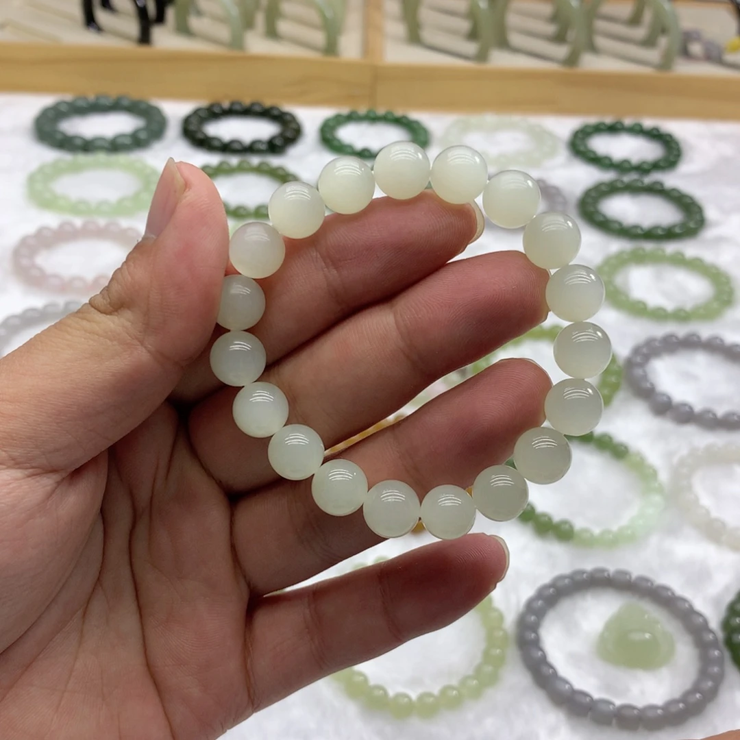 未镶嵌手串和田玉（白玉9.8）