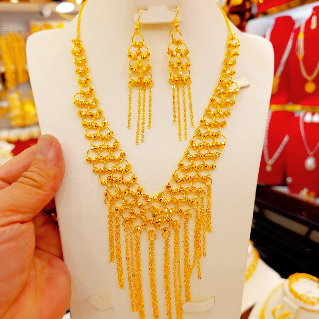 铜合金项链 ئالتۇن نۇسقا بىرتو 民族风女项链