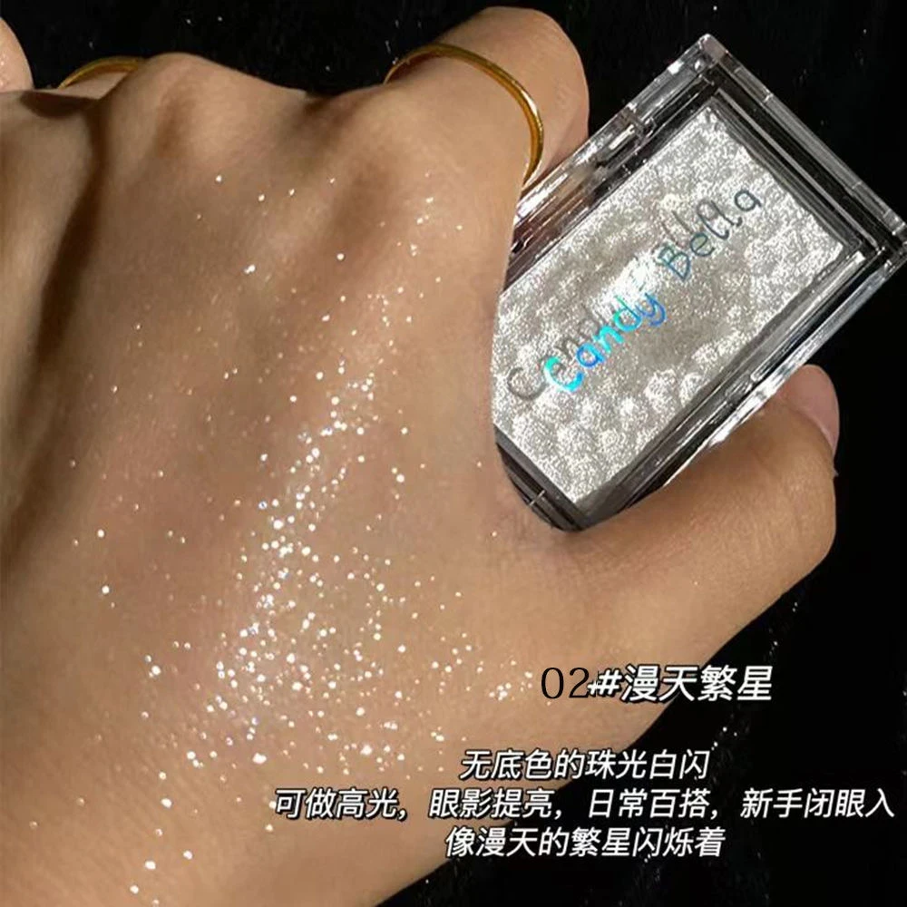 Candy bella土豆泥高光粉高光膏二合一面部提亮超闪爆闪单色眼影