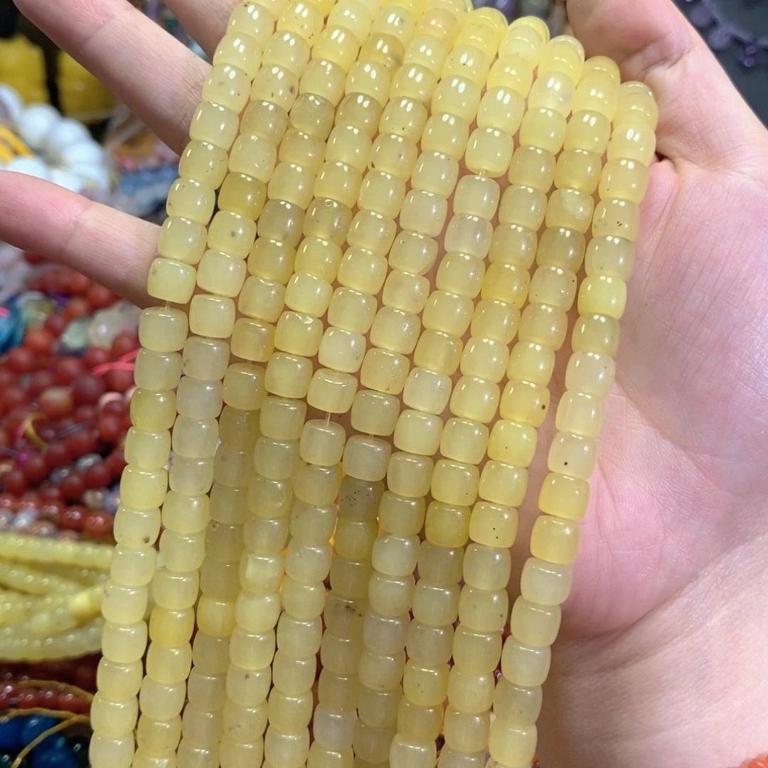 玛瑙/玉髓未镶嵌珠宝半成品黄玉老型卡8m到手两条