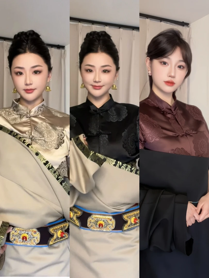染坊仓「中开衬衣/外套」藏服藏装外套衬衣两穿藏式衬衣藏式外套