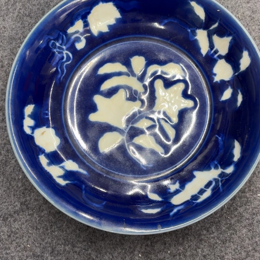 黄***6陶摆件瓷器工艺品摆件霁蓝
