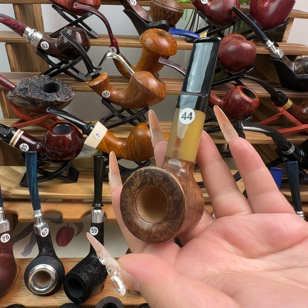 石楠木手工平底锅烟斗