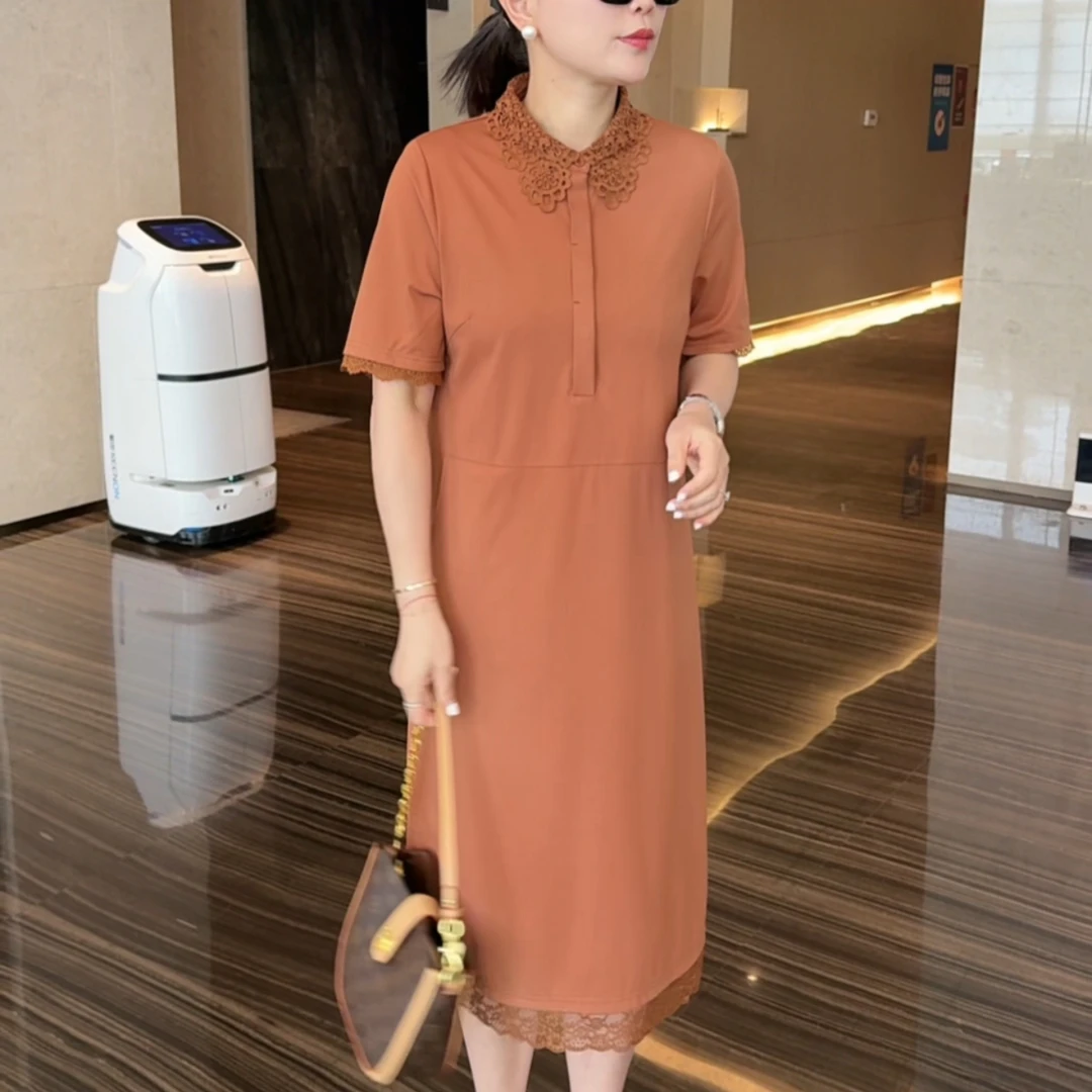 【冬姐】蕾丝拼接连衣裙