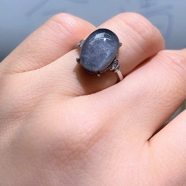 ****耶戒指水晶银S925镶嵌水晶