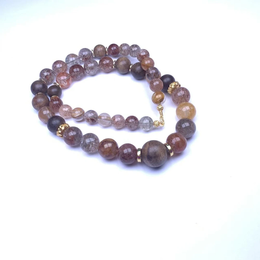 【非遗珍宝】锦鲤超七水晶项链 约9-15mm（多样性发其一)