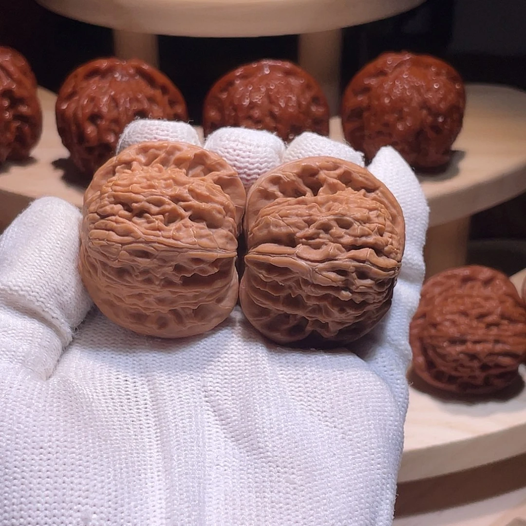 文玩核桃把件40 37 磨盘 2126