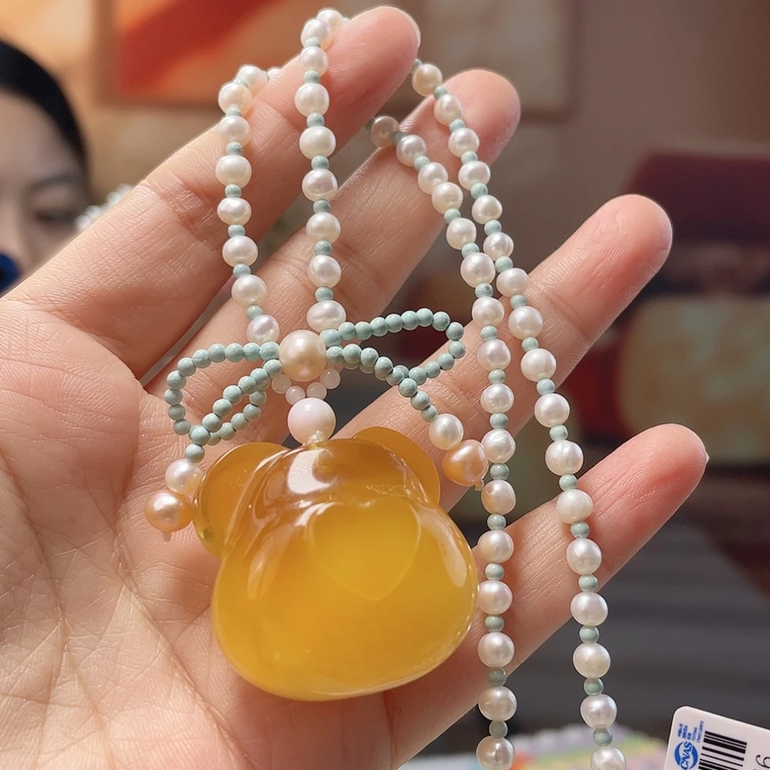 蜜蜡未镶嵌裸石蜜蜡吊坠