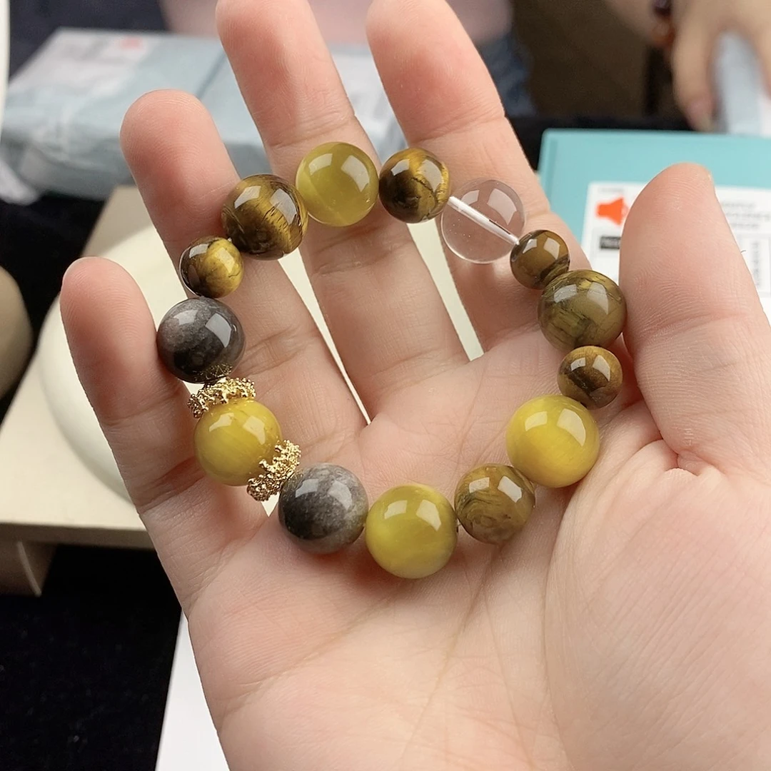 银S925镀金镶嵌手链水晶