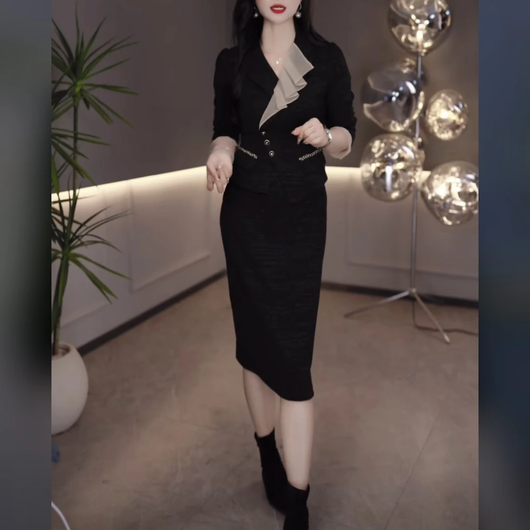 【连衣裙】2025早秋新款减龄温柔气质显瘦时尚轻奢女人味百搭连衣裙