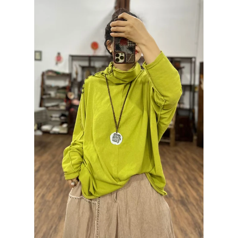 8597新款麻棉砂洗炒色做旧高工艺十指相扣多样穿搭打底