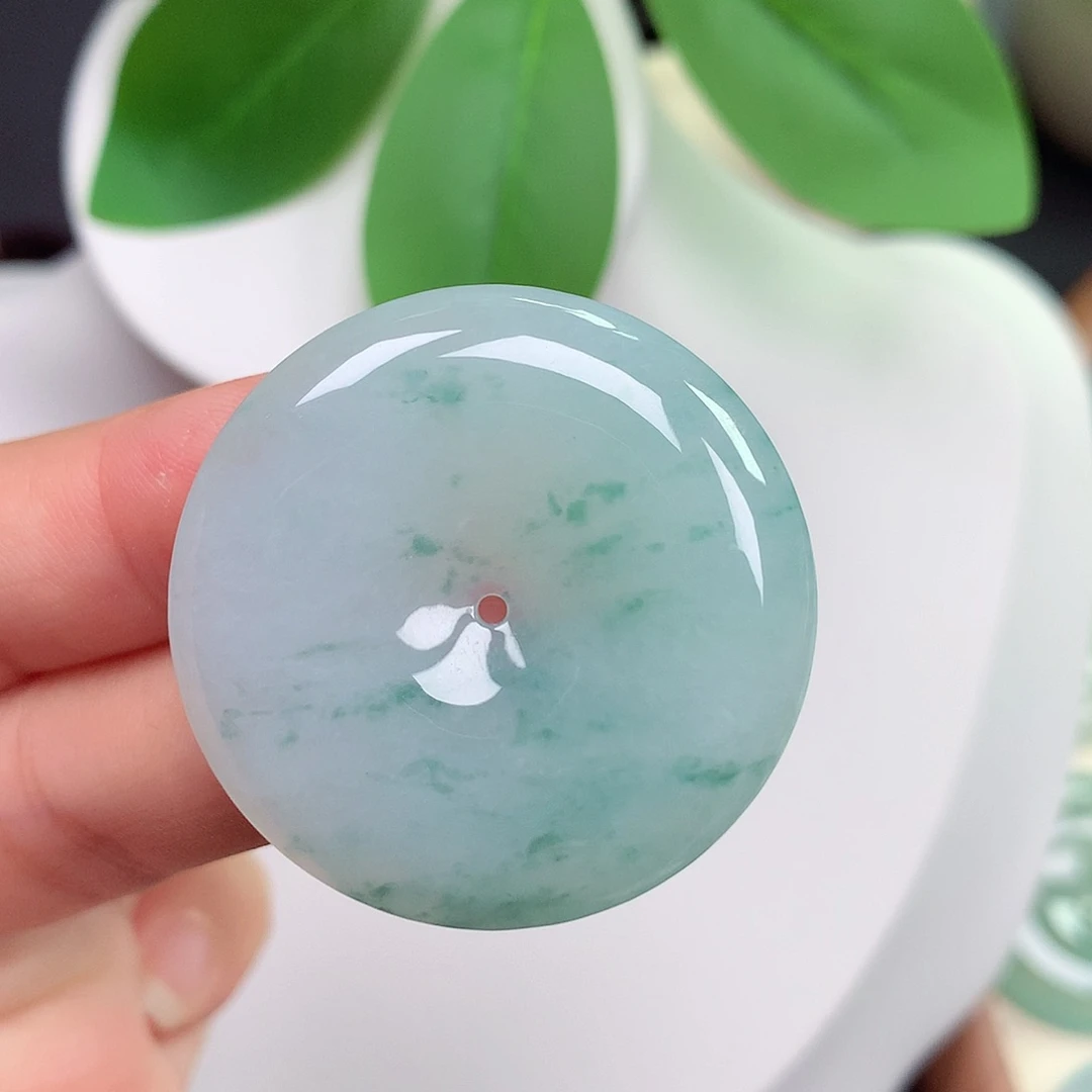 颈饰未镶嵌翡翠平安扣 34.6x6.5mm