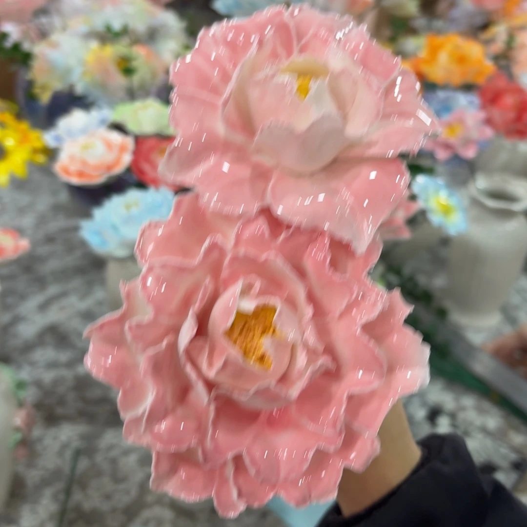 送两根草陶瓷花拍满20元发货，爱退款拉黑