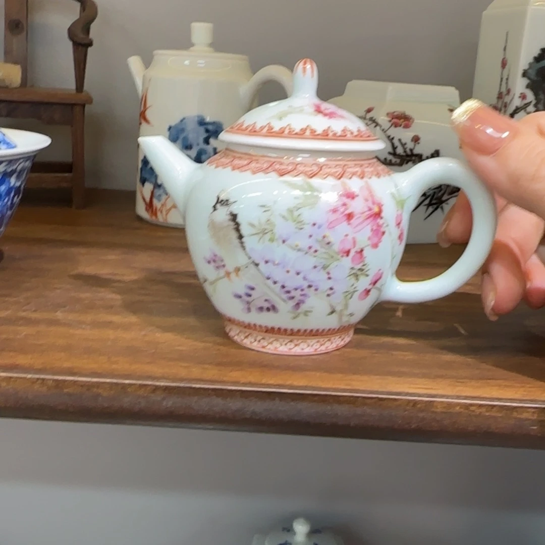 瓷片沐**风陶瓷作品 陶瓷手绘