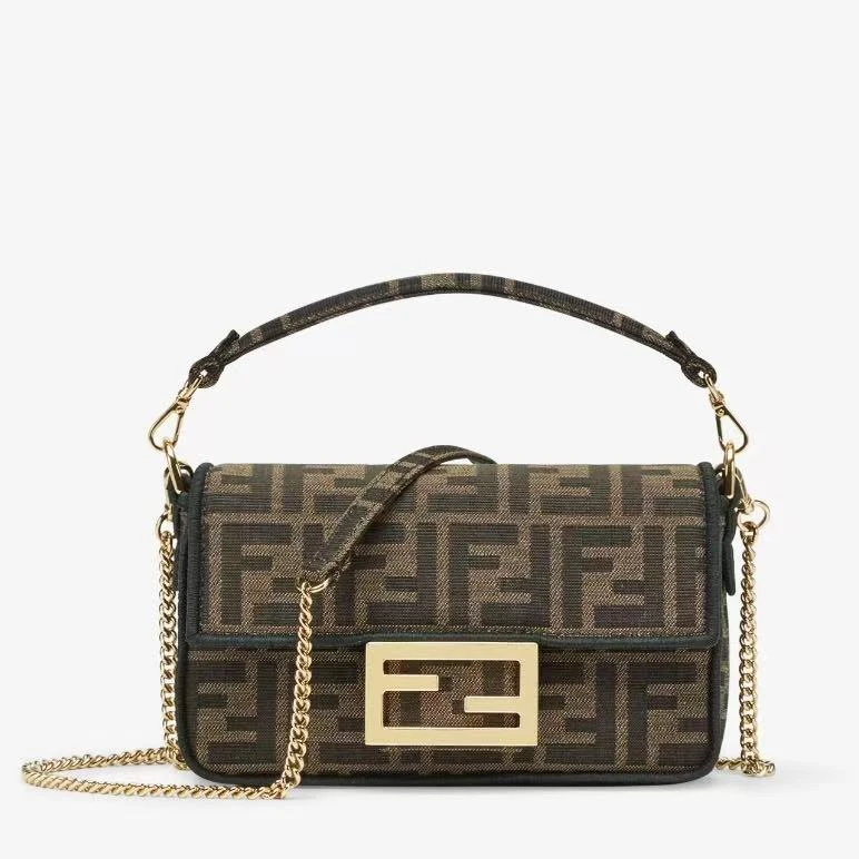 95新 FENDI/芬迪 【诗诗】法棍mini 手提斜挎包/BGF601820012