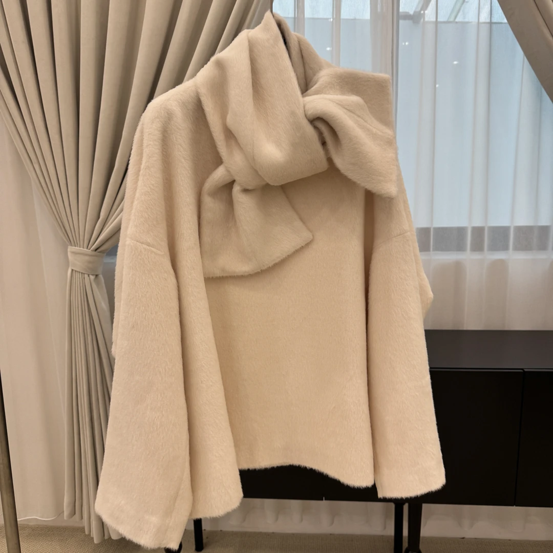 25秋冬新款苏力围脖宽松上衣