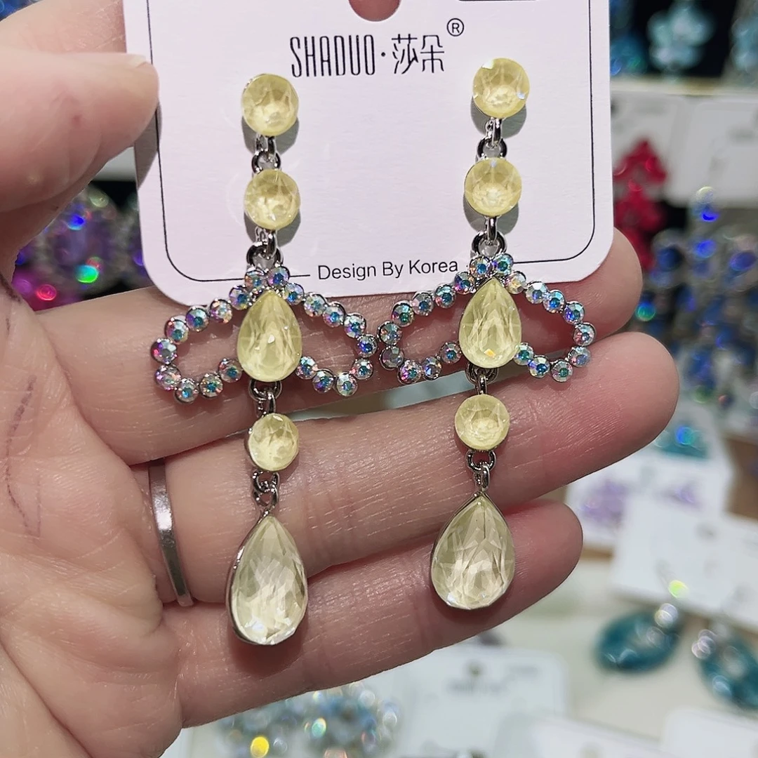 琉璃纯铜合金美丽耳环