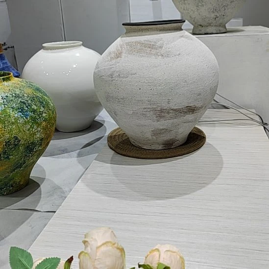 瓷片景德镇陶瓷花瓶月亮罐
