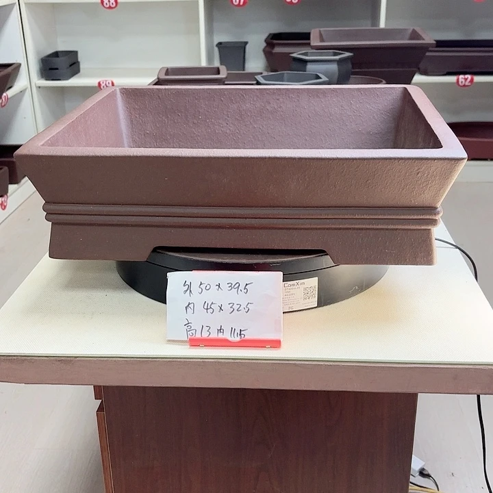 紫砂花盆双中线大