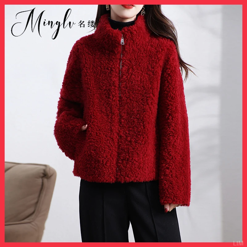 冬季女装气质高级感时尚大衣高端立领保暖短款外套女2025名缕新款